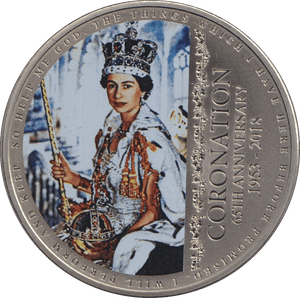 2018 BU FIVE POUNDS ELIZABETH CORONATION - WORLD COINS - Cambridgeshire Coins
