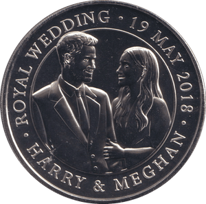 2018 BU FIVE POUNDS HARRY AND MEGHAN WEDDING - WORLD COINS - Cambridgeshire Coins