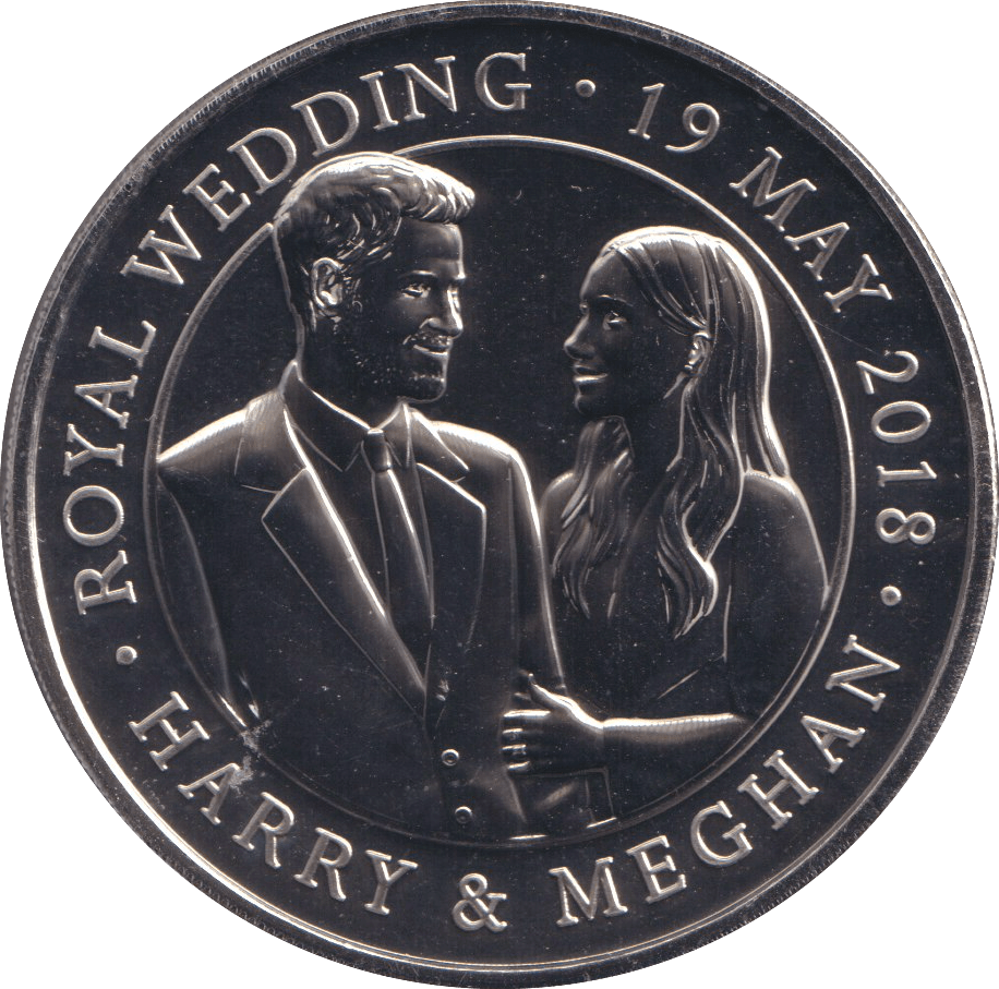 2018 BU FIVE POUNDS HARRY AND MEGHAN WEDDING - WORLD COINS - Cambridgeshire Coins