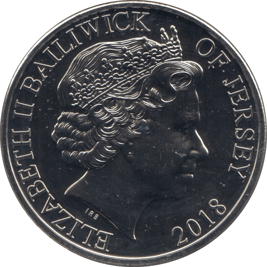 2018 BU JERSEY COMMEMORATIVE RAF COIN FIVE POUNDS - SILVER WORLD COINS - Cambridgeshire Coins