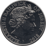 2018 BU JERSEY COMMEMORATIVE RAF COIN FIVE POUNDS - SILVER WORLD COINS - Cambridgeshire Coins