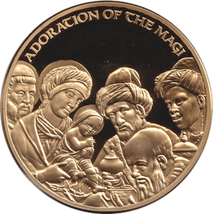 2018 CHRISTMAS MEDALLION - ADORATION OF THE MAGI - WORLD COINS - Cambridgeshire Coins