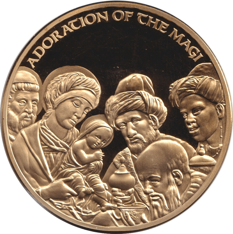 2018 CHRISTMAS MEDALLION - ADORATION OF THE MAGI - WORLD COINS - Cambridgeshire Coins