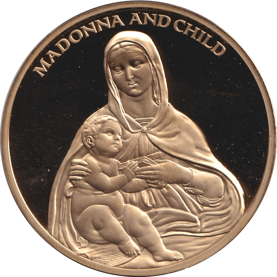 2018 CHRISTMAS MEDALLION - MADONNA AND CHILD - WORLD COINS - Cambridgeshire Coins