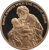 2018 CHRISTMAS MEDALLION - ST JOSEPH WITH JESUS - WORLD COINS - Cambridgeshire Coins