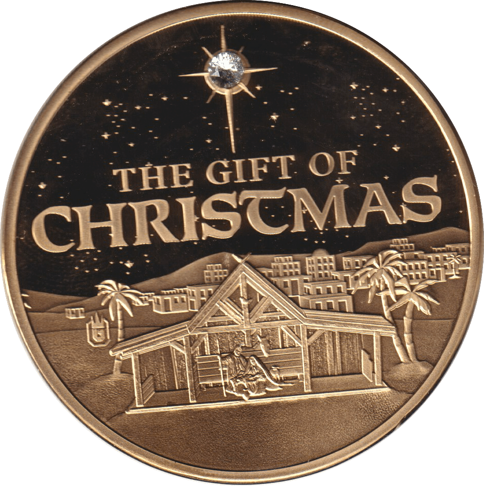 2018 CHRISTMAS MEDALLION - ST JOSEPH WITH JESUS - WORLD COINS - Cambridgeshire Coins