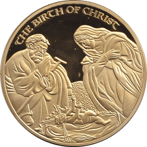 2018 CHRISTMAS MEDALLION - THE BIRTH OF CHRIST - WORLD COINS - Cambridgeshire Coins