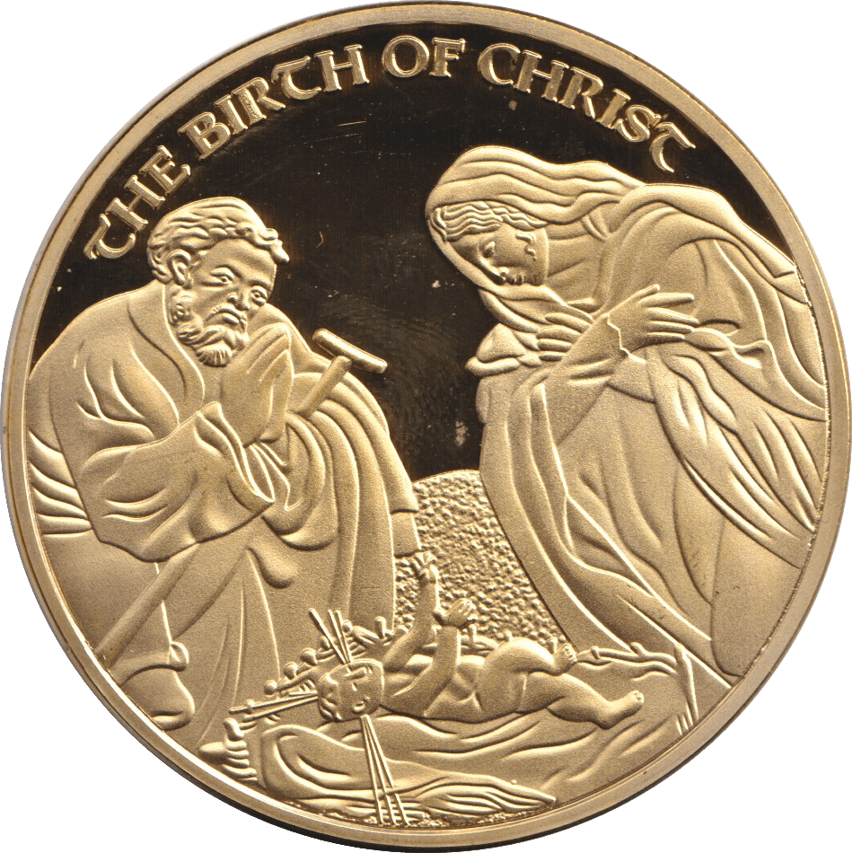2018 CHRISTMAS MEDALLION - THE BIRTH OF CHRIST - WORLD COINS - Cambridgeshire Coins