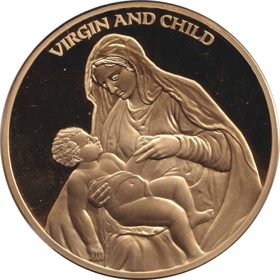 2018 CHRISTMAS MEDALLION - VIRGIN AND CHILD - WORLD COINS - Cambridgeshire Coins