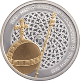 2018 CORONATION ANNIVERSARY SILVER PLATED FIVE POUND ALDERNEY - WORLD COINS - Cambridgeshire Coins
