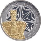 2018 CORONATION ANNIVERSARY SILVER PLATED FIVE POUND TRISTAN DA CUNHA - WORLD COINS - Cambridgeshire Coins