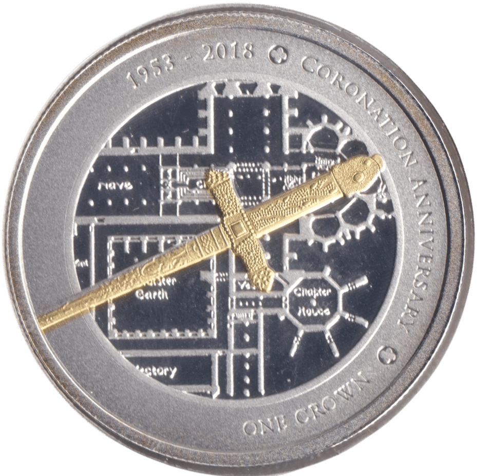 2018 CORONATION ANNIVERSARY SILVER PLATED FIVE POUND TRISTAN DA CUNHA - WORLD COINS - Cambridgeshire Coins