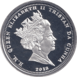 2018 CORONATION ANNIVERSARY SILVER PLATED FIVE POUND TRISTAN DA CUNHA - WORLD COINS - Cambridgeshire Coins
