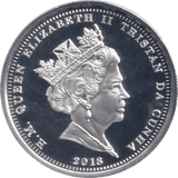 2018 CORONATION ANNIVERSARY SILVER PLATED FIVE POUND TRISTAN DA CUNHA - WORLD COINS - Cambridgeshire Coins