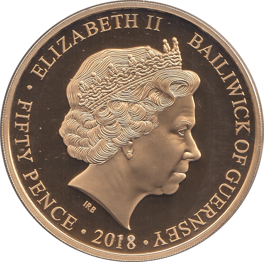 2018 FIFTY PENCE GUERNSEY - WORLD COINS - Cambridgeshire Coins