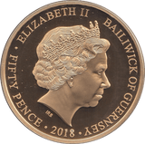2018 FIFTY PENCE GUERNSEY - WORLD COINS - Cambridgeshire Coins