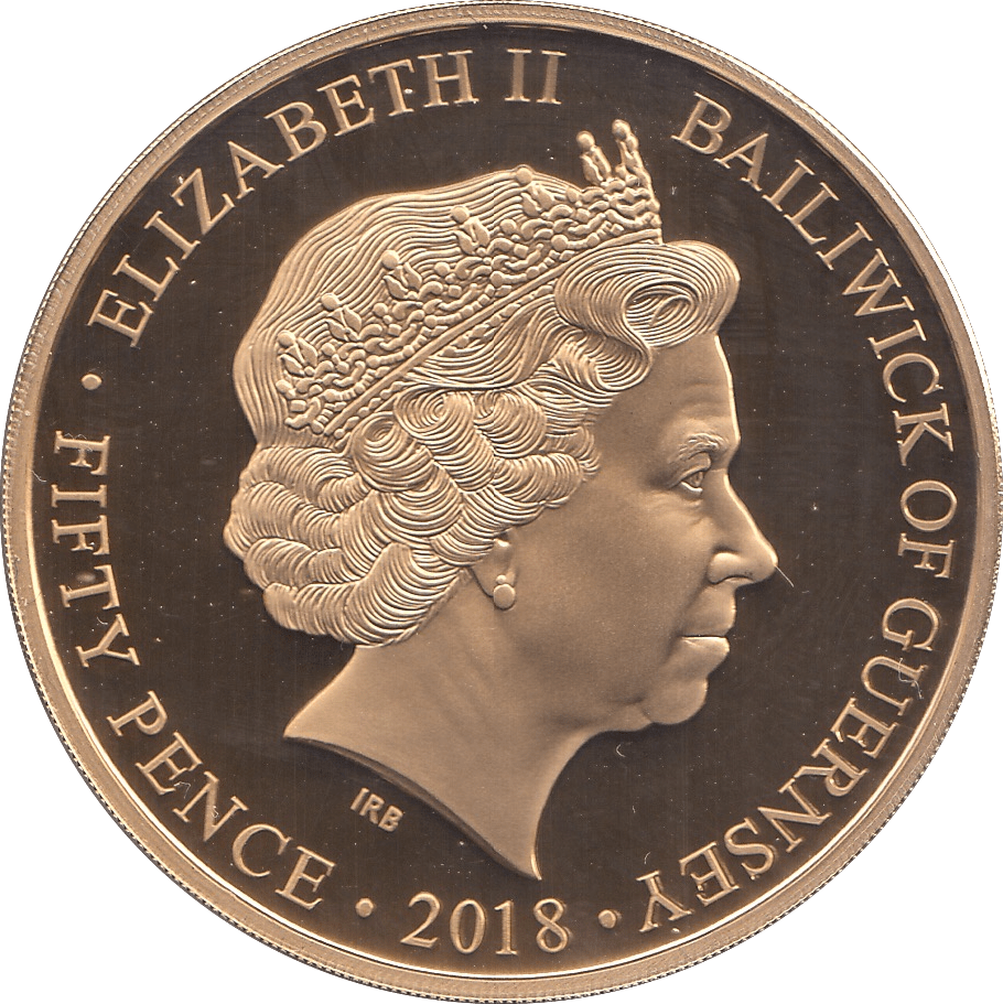 2018 FIFTY PENCE GUERNSEY - WORLD COINS - Cambridgeshire Coins