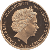 2018 FIFTY PENCE GUERNSEY - WORLD COINS - Cambridgeshire Coins