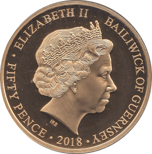 2018 FIFTY PENCE GUERNSEY - WORLD COINS - Cambridgeshire Coins