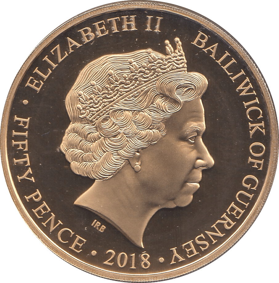 2018 FIFTY PENCE GUERNSEY - WORLD COINS - Cambridgeshire Coins