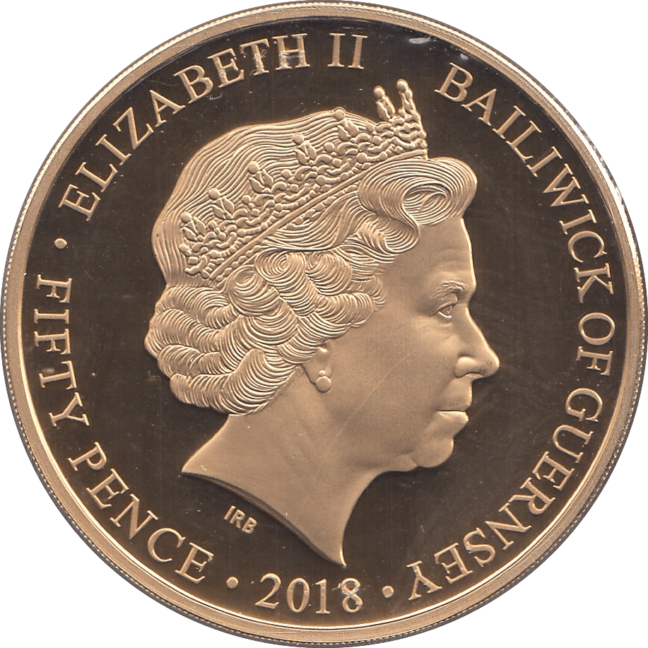 2018 FIFTY PENCE GUERNSEY - WORLD COINS - Cambridgeshire Coins