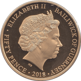 2018 FIFTY PENCE GUERNSEY - WORLD COINS - Cambridgeshire Coins