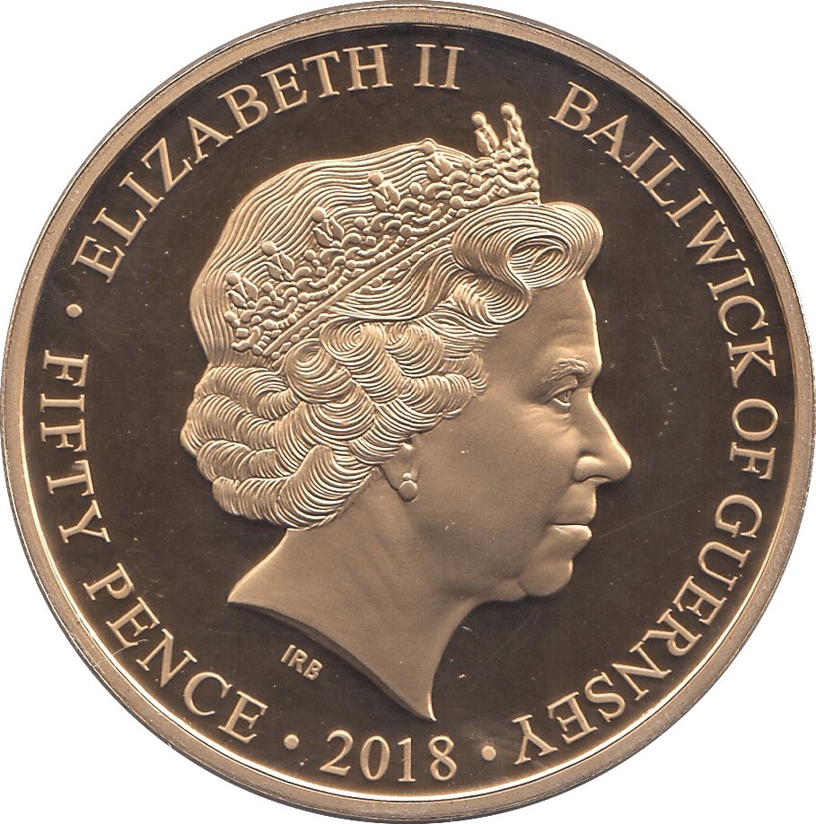 2018 FIFTY PENCE GUERNSEY - WORLD COINS - Cambridgeshire Coins