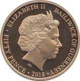 2018 FIFTY PENCE GUERNSEY - WORLD COINS - Cambridgeshire Coins