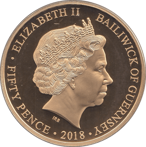 2018 FIFTY PENCE GUERNSEY - WORLD COINS - Cambridgeshire Coins