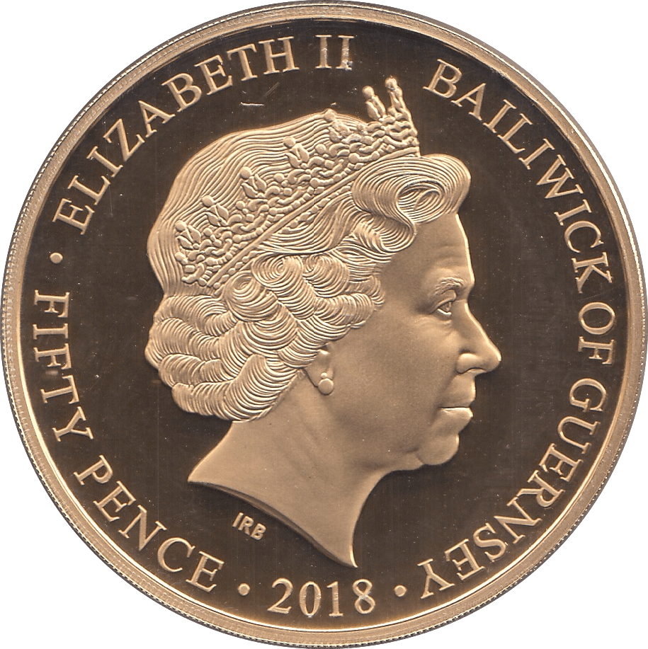 2018 FIFTY PENCE GUERNSEY - WORLD COINS - Cambridgeshire Coins