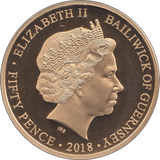 2018 FIFTY PENCE GUERNSEY - WORLD COINS - Cambridgeshire Coins