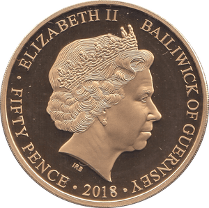 2018 FIFTY PENCE GUERNSEY - WORLD COINS - Cambridgeshire Coins
