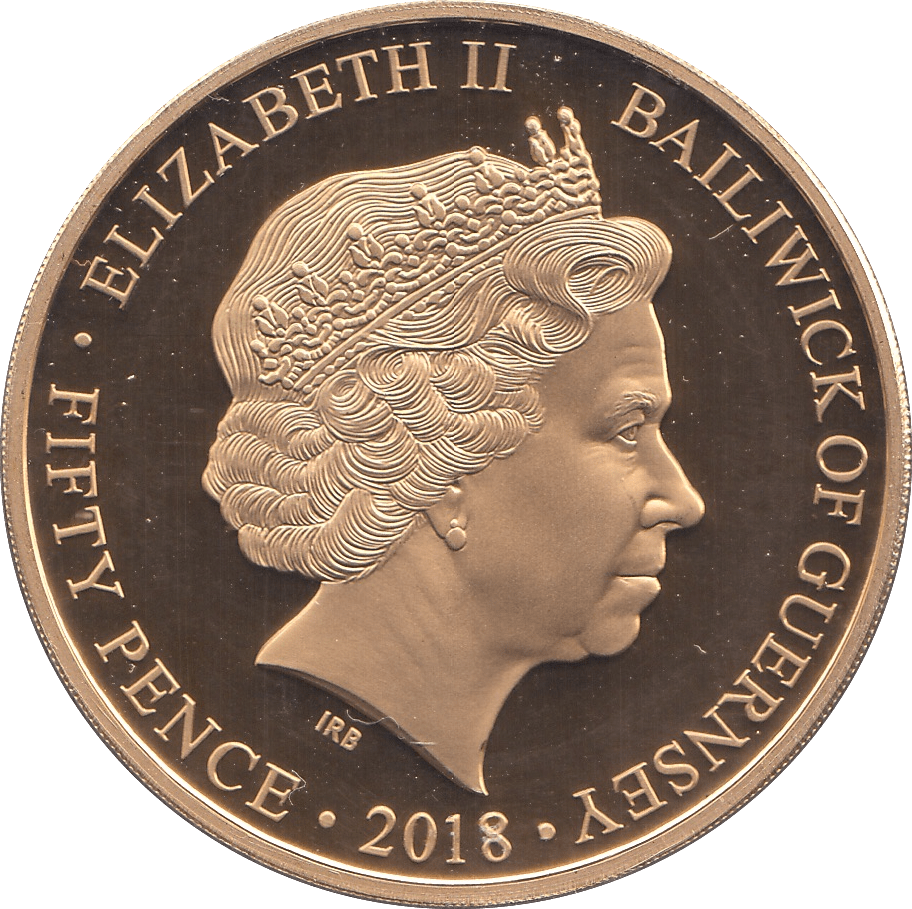 2018 FIFTY PENCE GUERNSEY - WORLD COINS - Cambridgeshire Coins