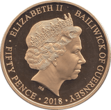 2018 FIFTY PENCE GUERNSEY - WORLD COINS - Cambridgeshire Coins