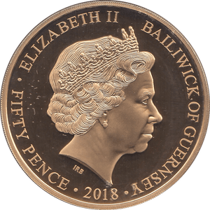 2018 FIFTY PENCE GUERNSEY - WORLD COINS - Cambridgeshire Coins