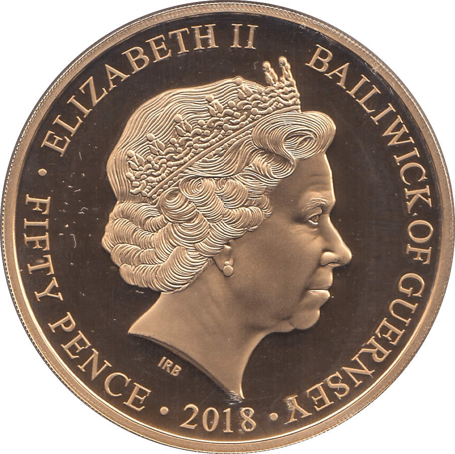 2018 FIFTY PENCE GUERNSEY - WORLD COINS - Cambridgeshire Coins