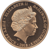 2018 FIFTY PENCE GUERNSEY - WORLD COINS - Cambridgeshire Coins