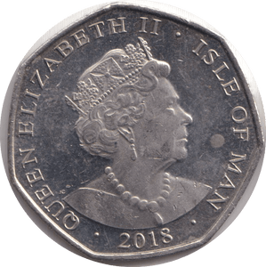 2018 FIFTY PENCE - IOM CARRIAGE - WORLD COINS - Cambridgeshire Coins