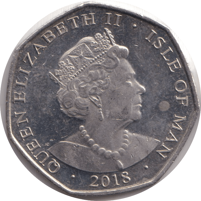 2018 FIFTY PENCE - IOM CARRIAGE - WORLD COINS - Cambridgeshire Coins