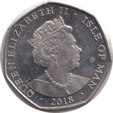 2018 FIFTY PENCE - IOM CARRIAGE - WORLD COINS - Cambridgeshire Coins