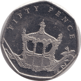 2018 FIFTY PENCE - IOM CARRIAGE - WORLD COINS - Cambridgeshire Coins
