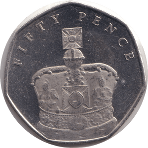 2018 FIFTY PENCE - IOM CROWN - WORLD COINS - Cambridgeshire Coins