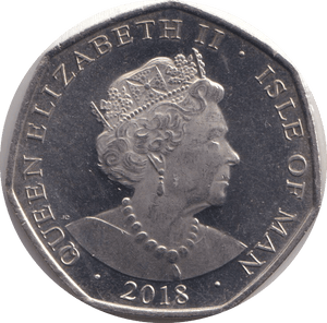 2018 FIFTY PENCE - IOM CROWN - WORLD COINS - Cambridgeshire Coins
