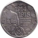 2018 FIFTY PENCE - IOM THEIR NAME LIVETH - WORLD COINS - Cambridgeshire Coins