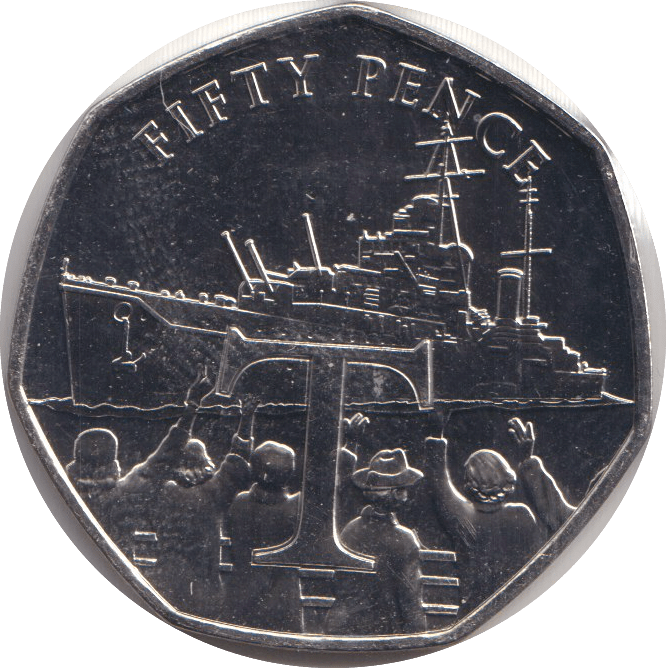 2018 FIFTY PENCE - IOM 'T' - WORLD COINS - Cambridgeshire Coins