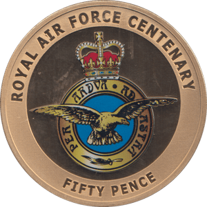 2018 FIFTY PENCE ROYAL AIR FORCE CENTENARY - WORLD COINS - Cambridgeshire Coins
