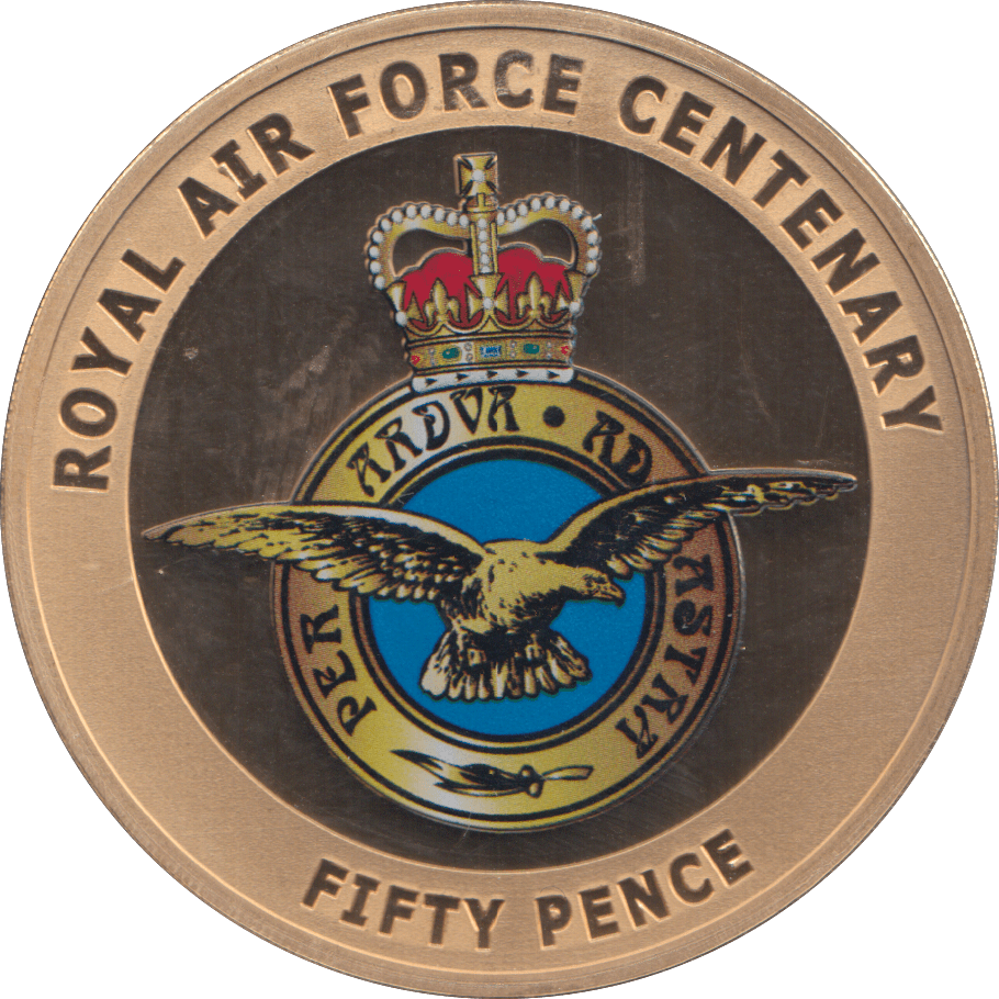 2018 FIFTY PENCE ROYAL AIR FORCE CENTENARY - WORLD COINS - Cambridgeshire Coins