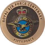 2018 FIFTY PENCE ROYAL AIR FORCE CENTENARY - WORLD COINS - Cambridgeshire Coins