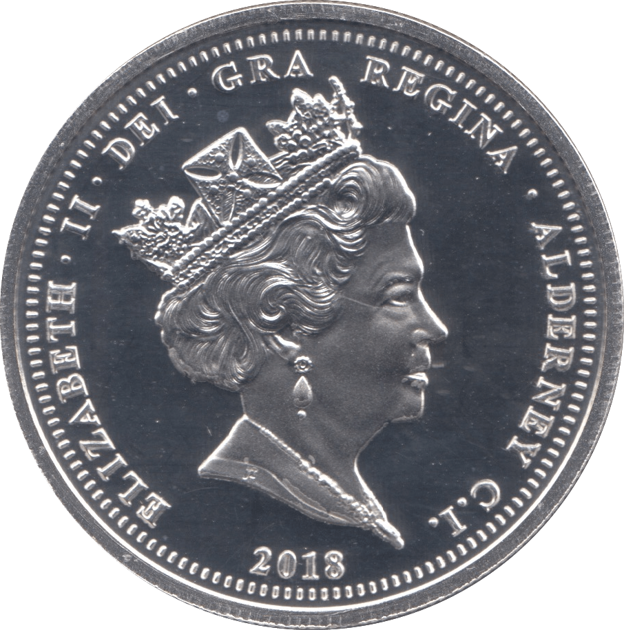 2018 FIVE POUNDS COIN ALDERNEY - WORLD COINS - Cambridgeshire Coins