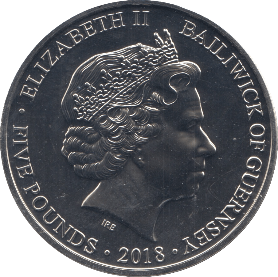 2018 FIVE POUNDS CORONATION 65TH ANNIVERSARY - WORLD COINS - Cambridgeshire Coins
